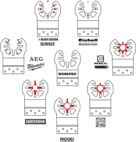 Miniatura 8 de WORKPRO 25 piezas de accesorios oscilantes multiherramienta, hojas de sierra oscilantes de liberación rápida para cortar madera y metal, plástico