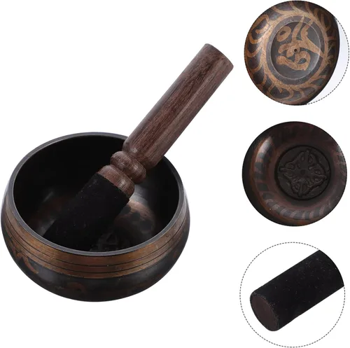 Miniatura 4 de SUPVOX 1 Unidades Buda Sound Bowl Budista Bowl Music Sound Bowl Alms Bowls Yoga Sets Crystal Sets Meditation Bowl Copper Singing Bowl Meditación