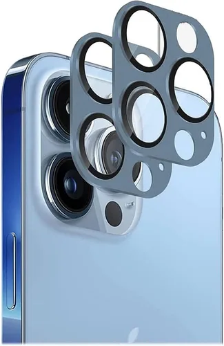 Miniatura 15 de SAHARA ZeroDamage ZD00049 - Protector de lente de cámara de vidrio flexible HD para iPhone 13 Pro y Pro Max (paquete de 2), color negro