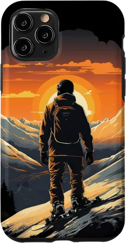 Miniatura 29 de Snowboarding Snowboard Snowboarder Mountain Sunset Case for iPhone 17