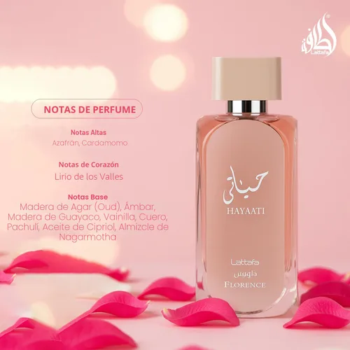 Miniatura 4 de Lattafa Hayaati Florence - Eau de Parfum en espray para mujer, 3.4 onzas