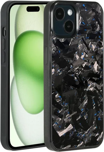 Miniatura 16 de Grip Series - Funda para iPhone 15 con fibra de carbono forjada real, diseño de bordes agarres, compatible con carga inalámbrica, compatible