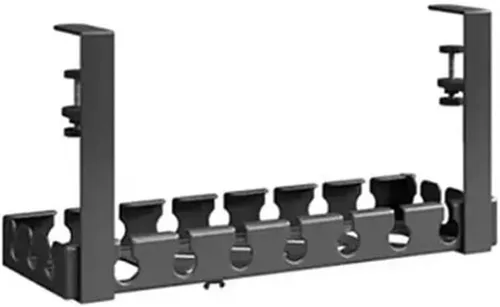 Extendable Under-desk Cable Management Tray, No Drilling Required, Adjustable Clips, Cable Hidden Channel Organizer(Fixed black)