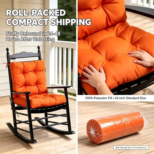Miniatura 8 de QILLOWAY - Cojín o respaldo para asiento de exterior, cojín de repuesto, primavera/verano, Moderno, Beige