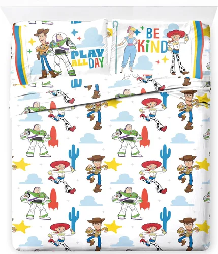 Miniatura 15 de Jay Franco - Juego de sábanas para niños con funda ajustada, sábanas planas y funda de almohada - Ropa de cama ultrasuave con funda de almohada