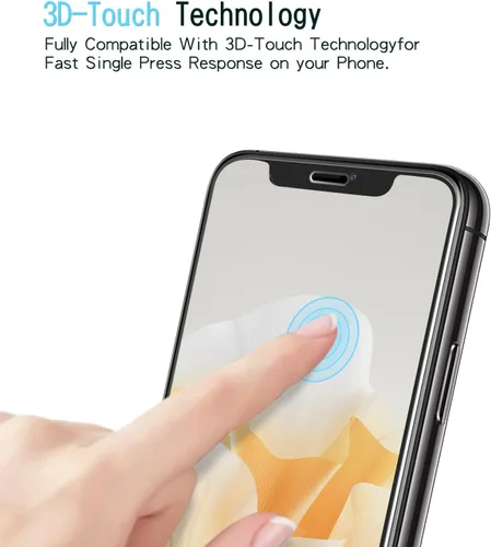 Miniatura 3 de KAREEN Paquete de 2 protectores de pantalla de privacidad para iPhone 11 Pro, XS, X de 5.8 pulgadas, película de vidrio templado antiespía privada