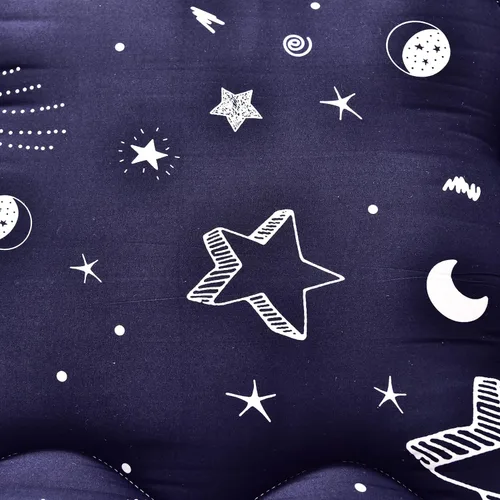 Miniatura 6 de MAXYOYO Colchón de futón de estrella azul marino, tapete de tatami japonés, cama plegable, portátil, colchón de camping para niños, colchoneta