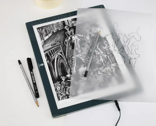Miniatura 5 de Almohadilla de luz LED A4 ultrafina para trazado y dibujo, brillo regulable con función de memoria, ideal para artistas, diseñadores y artesanos