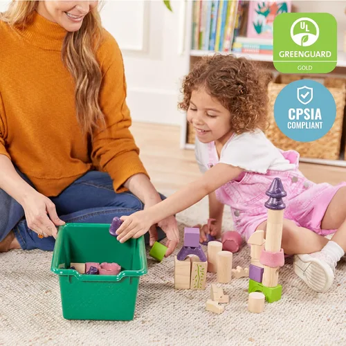 Miniatura 6 de ECR4Kids Cubo de almacenamiento frontal con cucharada, organización multiusos, surtido, 20 piezas