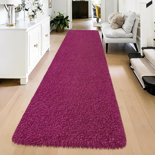 Miniatura 26 de Alfombras suaves para dormitorio, alfombra de pasillo de 2 x 6 pies, alfombra de felpa lanuda antideslizante para mesita de noche, sofá, sala