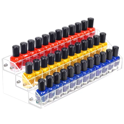 Miniatura 8 de Estante organizador de esmalte de uñas acrílico, soporte de 6 niveles, estante de pintura, estante de esmalte de uñas de gel, organizador de lentes