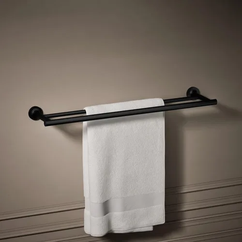 Miniatura 2 de Kohler 14375-BL Purist® - Toallero doble de 24 pulgadas, negro mate