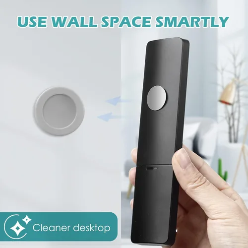 Miniatura 2 de WALLFID Paquete de 5 soportes magnéticos N52 para control remoto de montaje en pared, sin agujeros, organizador de carga de teléfono, contenedores