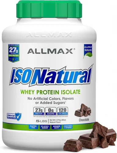 Miniatura 12 de ALLMAX ISONATURAL - Polvo aislado de proteína de suero de leche, 0.95 oz de proteína por cucharada, sin azúcar, cero grasa, 99% sin lactosa, sin