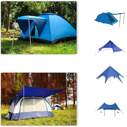Miniatura 7 de SAN LIKE Postes de Carpa Telescópicos Ajustables y Postes de Lona para Camping, Toldo, Refugio, Mochilero, Senderismo - (Longitud Ajustable - Acero)