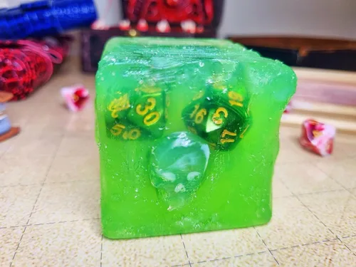 Miniatura 5 de Dados de jabón DND, cubo gelatinoso de la cárcel, prisión de la cárcel de dados, cubo gelatinoso tiempo fuera, D&D, maestro de mazmorras, mazmorras