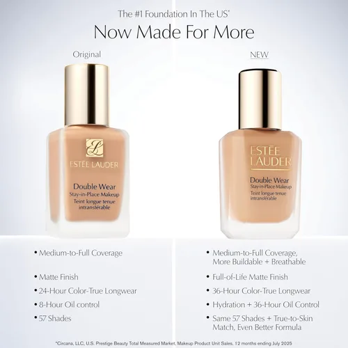 Miniatura 5 de Estée Lauder Maquillaje de base de maquillaje doble que se mantiene en su lugar, base mate de larga duración, 1 onza líquida 5C2 Sepia - Profundo