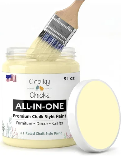 Miniatura 176 de Chalky Chicks - Pintura mate a la tiza, no requiere lijado, 4 onzas líquidas, color gris oscuro (Gun Metal Gray), para muebles, pintura sin Gris