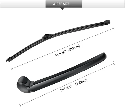 Miniatura 3 de Conjunto de limpiaparabrisas trasero y brazo para Audi Q8, GARDIMU Conjunto de brazo y escobilla de limpiaparabrisas trasero para todas
