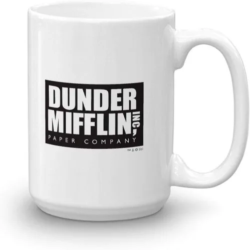 Miniatura 2 de The Office World's Best Boss Dunder Mifflin - Taza de cerámica blanca, 11 onzas, taza oficial de Michael Scott como se ve en la oficina