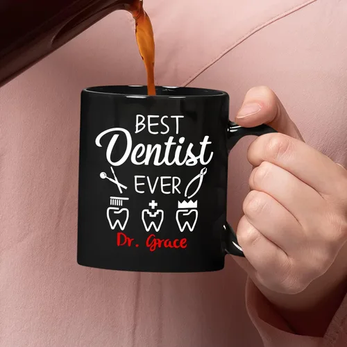 Miniatura 2 de El mejor regalo para dentista, regalo personalizado para dentista, apreciación del dentista, taza de oficina dental, taza de odontología, regalo
