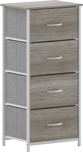 Miniatura 11 de Flash Furniture Harris - Cómoda de almacenamiento vertical de 4 cajones, parte superior de madera de ingeniería y marco de hierro fundido, cajones