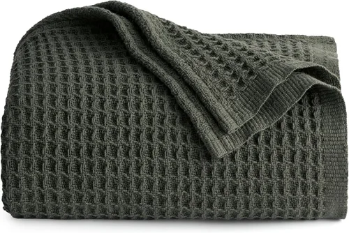 Miniatura 50 de Bedsure Gentlesoft - Manta de 100 % algodón, tamaño Twin XL, para dormitorio universitario, transpirable y suave, manta Twin de tejido waffle