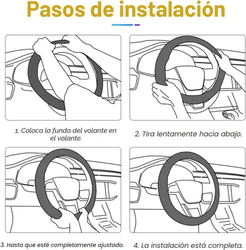 Miniatura 4 de Osilly Funda brillante para volante de automóvil, 15 pulgadas, con diamantes de imitación brillantes, piel suave, protector elástico, para mujeres