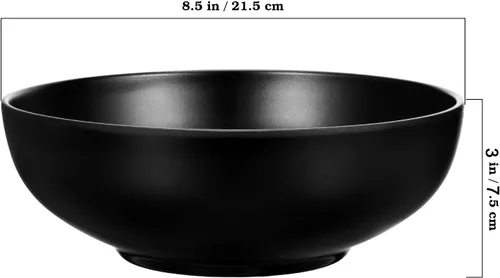 Miniatura 3 de DOITOOL Recipiente A5 de estilo japonés para ramen de 8.46 pulgadas, recipiente de fideos de porcelana de imitación, apto para microondas