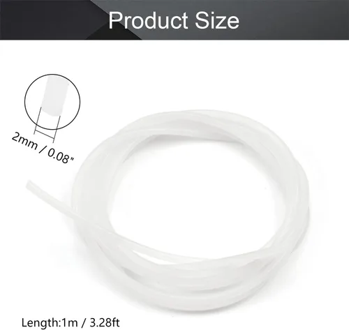 Miniatura 2 de Othmro Tubo de inserción de flexión de silicona suave de 0.08 pulgadas de diámetro para tubos rígidos, 3.28 pies de moldeado de tubos rígidos