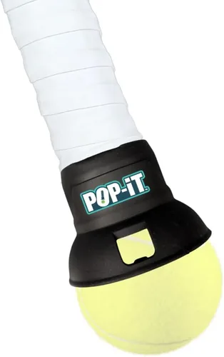 POP-IT Recogedor de pelota de tenis superior para raqueta, sin doblar, manos libres, se adapta a la mayoría de las raquetas, coleccionista de Negro