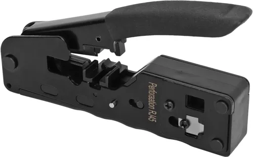 Miniatura 7 de Herramienta de crimpado Ethernet Crimpadora Pasa a través de Ethernet Crimper para RJ11 RJ12 Cat5 Cat6 Cat7