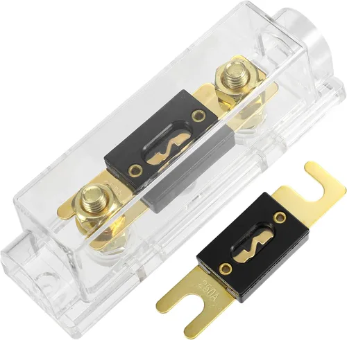 Miniatura 9 de X AUTOHAUX 1 Unidades de audio para coche 0 4 8 calibre en línea ANL portafusibles transparente transparente bloque de fusibles con 2 unids 125A