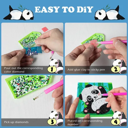 Miniatura 4 de Labeol Kits de arte de diamantes para niños, manualidades para niñas de 6 a 8 a 10 a 12 años, fáciles de hacer tú mismo, creativas calcomanías