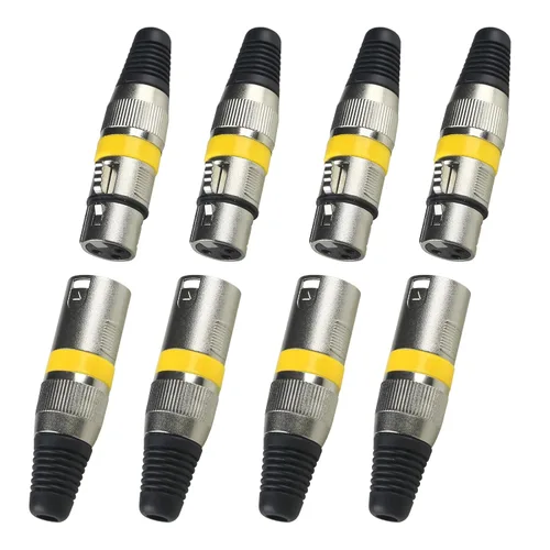 Miniatura 8 de Conector de cable XLR de 3 pines macho y hembra para cable de señal DMX o conector de micrófono mezclador de audio
