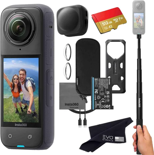 Miniatura 5 de Insta360 X4 Paquete Básico - Cámara de acción impermeable 360 de 8K con sensores de 1/2 pulgada de 48 MP, video HDR 360 de 8K, foto 360 de 72 MP