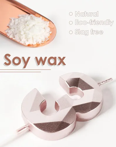 Miniatura 4 de Velas de cumpleaños número 15, velas número 15, velas de feliz cumpleaños de oro rosa para pastel, decoraciones de cobertura de pastel de diseño 3D