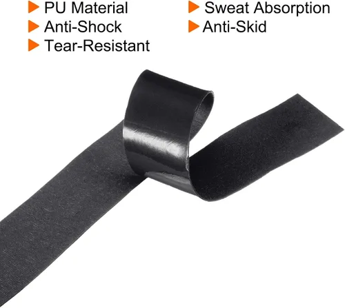 Miniatura 4 de PATIKIL Cintas de agarre para raqueta de tenis, poliuretano con agarre elástico, antideslizante, absorbe el sudor para caña de pescar de bádminton