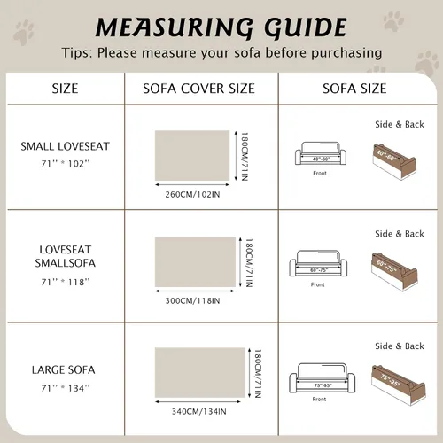 Miniatura 7 de PuTian Funda de sofá 100% impermeable para perros, antiarañazos, lavable, antideslizante, manta de funda de 2 cojines para sofá silla reclinable