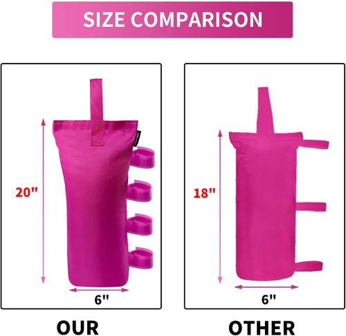 Miniatura 5 de Joramoy Bolsas de peso resistentes (120 libras) para tienda de campaña desplegable, bolsas de arena para toldo de pierna, bolsas de arena