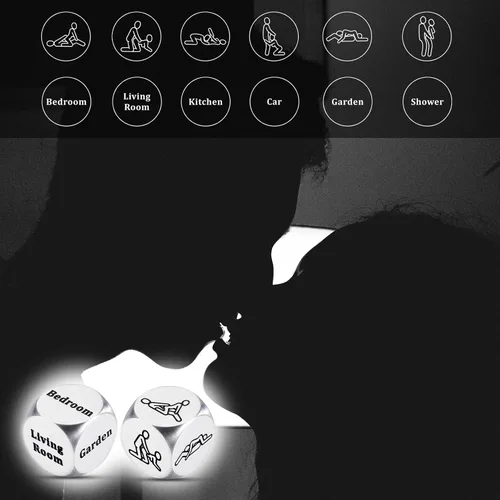 Miniatura 2 de 2 dados de regalo para el día de San Valentín para él, su aniversario, para novio, novia, marido, esposa, hombres y mujeres, juego nocturno