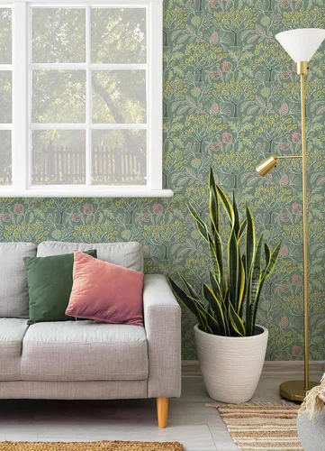 Miniatura 2 de Wall Pops - Papel tapiz autoadhesivo para jardín, color verde
