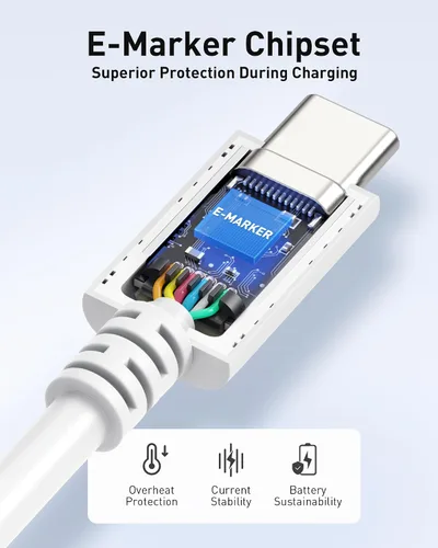 Miniatura 3 de Cable Matters Cable USB C de 240 W - 6.6 pies, hasta [carga de 240 W, 480 Mbps], sin soporte de video, cable de carga USBC/cable de carga USBC