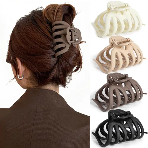 Miniatura 8 de 4 Piezas Pinzas de Garra de Pulpo Pinzas de Garra para Cabello de Pulpo para Mujeres 3.8" Pinza Grande para Cabello para Mujeres Agarre Fuerte Clip