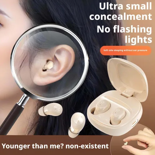 Miniatura 3 de Audífonos pequeños invisibles para dormir, auriculares inalámbricos Bluetooth más pequeños, micro ocultos, discretos, cómodos y pequeños auriculares