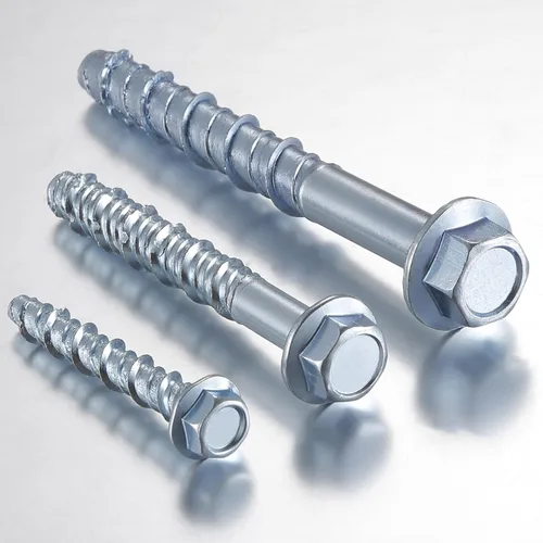 Miniatura 5 de Wensilon Tornillo para concreto de 1/4" x 4" con recubrimiento de zinc de diámetro grande, grosor real 5/16" (8mm) para anclaje en mampostería