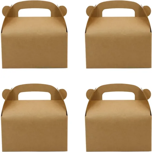Miniatura 11 de Paquete de 30 cajas de regalo de fiesta azul oscuro, cajas de regalo, cajas de regalo de papel a dos aguas con asas. Perfecto para fiestas de Azul