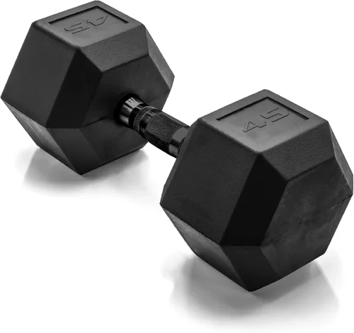 Miniatura 42 de CAP Barbell Peso de la mancuerna hexagonal recubierta, individual, 10-120 libras, múltiples opciones