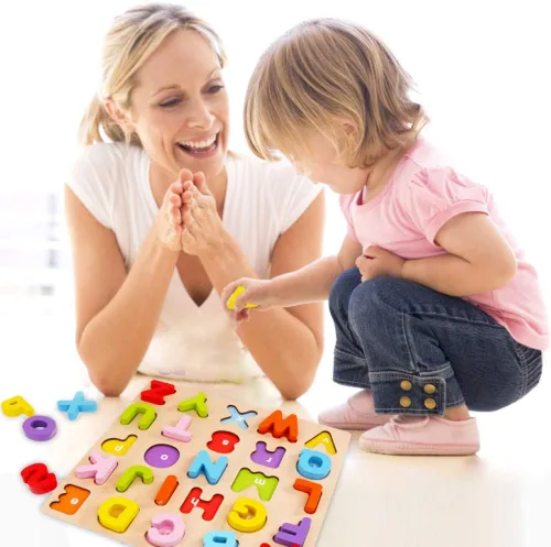 Miniatura 6 de Rompecabezas del alfabeto, rompecabezas de letras ABC de WOOD CITY para niños pequeños de 1, 2, 3 años, juguetes educativos de aprendizaje para 1