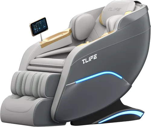 Miniatura 8 de TLIFE Silla de masaje de cuerpo completo, reclinable de gravedad cero de 160° con escaneo corporal, silla de masaje Shiatsu SL-Track de 50 pulgadas